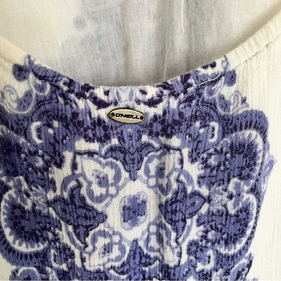 O'Neill Journey Blue and Ivory Print Halter Dress Size M - Picture 6 of 6